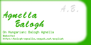 agnella balogh business card